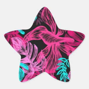 Adesivo Estrela Folhas tropicais