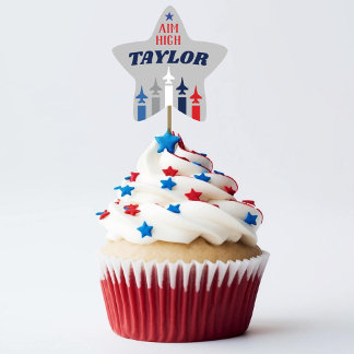 Adesivo Estrela Força Aérea Militar Indo Festa Cupcake