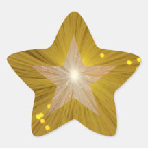 Forma de estrela com autocolante "Dourado"