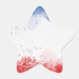 Adesivo Estrela Frascos de Azul Branco Vermelho