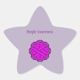 Adesivo Estrela Friso da Flor Roxo por Kenneth Yoncich