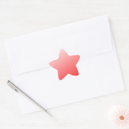 Adesivo Estrela Fundo Abstrato Minimalista com Gradiente Rosa Verm