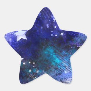 Adesivo Estrela Fundo de Espaço com Estrelas