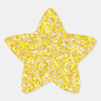 Adesivo Estrela Fundo Glitter Abstrato Amarelo Estrela