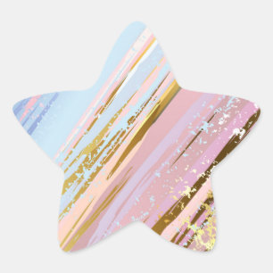 Adesivo Estrela Fundo Rosa Texturizado