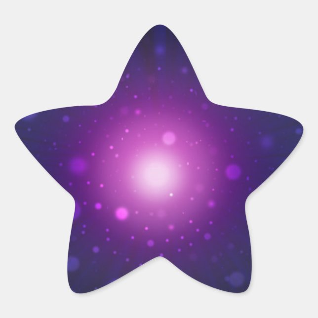 Adesivo Estrela Galáxias do Espaço Roxo Azul Abstrato (Frente)