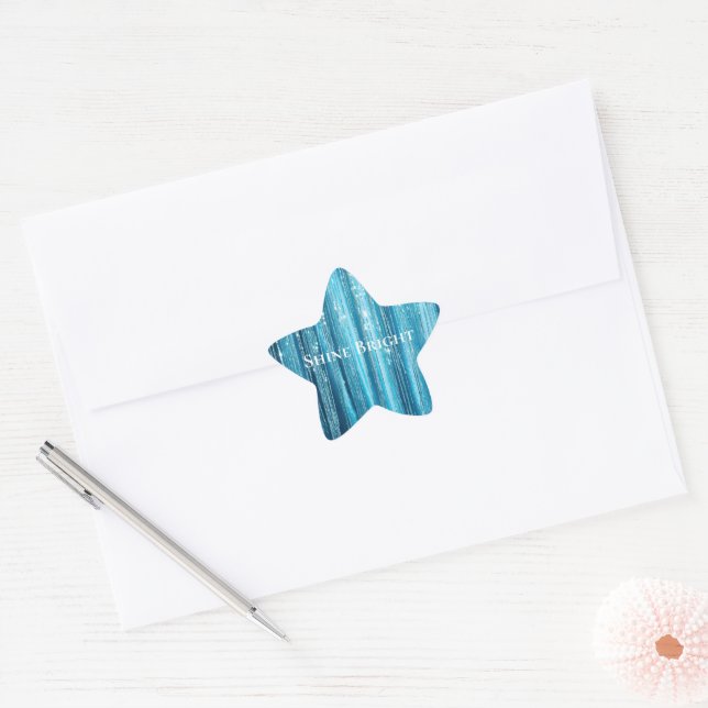 Adesivo Estrela Gam Aqua Sparkle Stripes (Envelope)