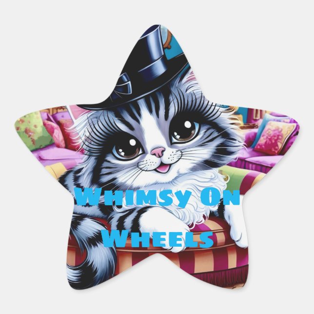 Adesivo Estrela Gatinho Whimsy (Frente)