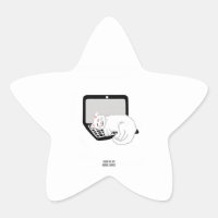 Gato Branco Dormindo no Laptop