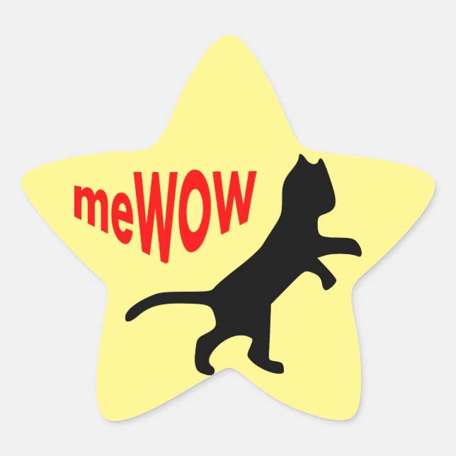 Adesivo Estrela Gato meWOW Star Excelente Sticker (Frente)