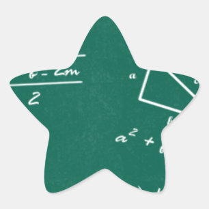 Adesivo Estrela geek de álgebra professor de matemática