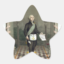 Adesivo Estrela George Washington como Freemason