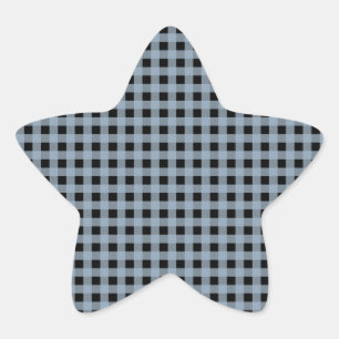 Adesivo Estrela Gingham Slate and Black