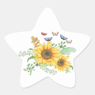 Adesivo Estrela girassol primavera