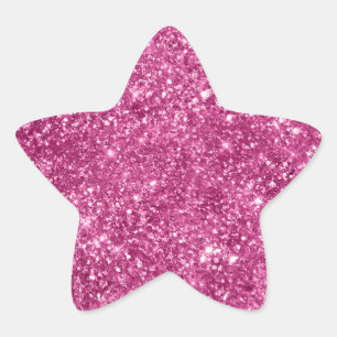 Adesivo Estrela Girly Pink Glitzy Glitter