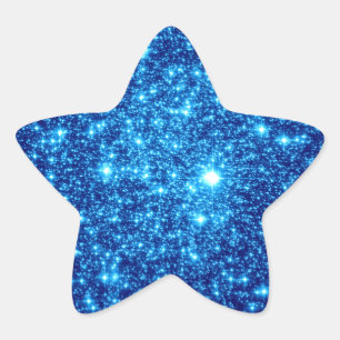 Adesivo Estrela Glitter Astral Azul
