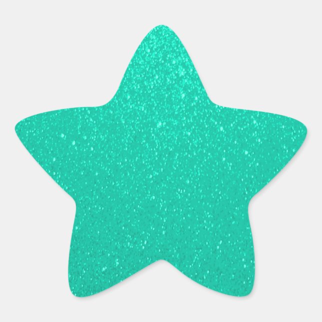 Adesivo Estrela Glitter de Teal Suave (Frente)