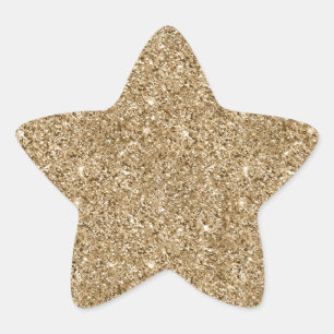 Adesivo Estrela Glitter Dourado