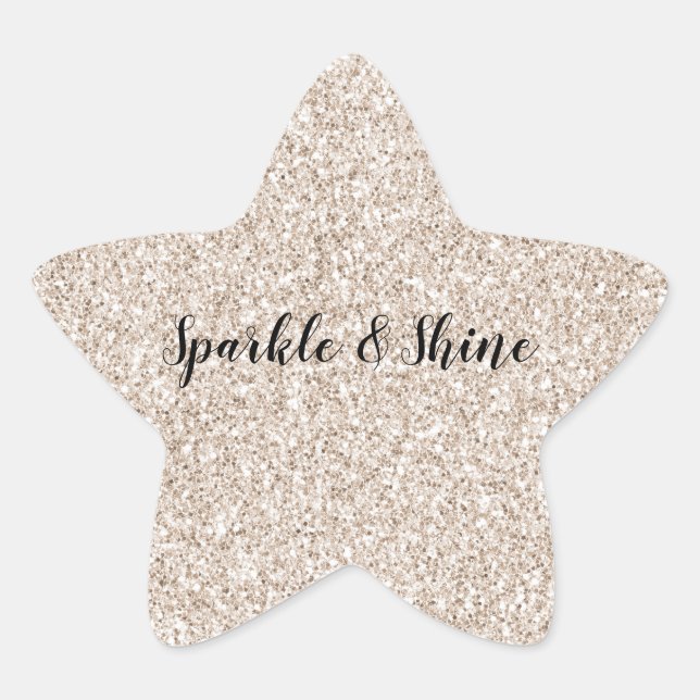 Adesivo Estrela Glitz de Creme de Esmagamento Sparkle (Frente)