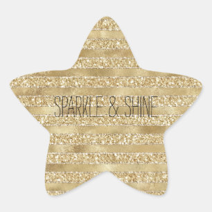 Adesivo Estrela Glitzy Dourado Glam Glitter Strips
