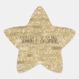 Adesivo Estrela Glitzy Dourado Glam Glitter Strips