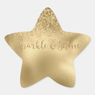 Adesivo Estrela Glitzy Glitzy Dourado Sparkle