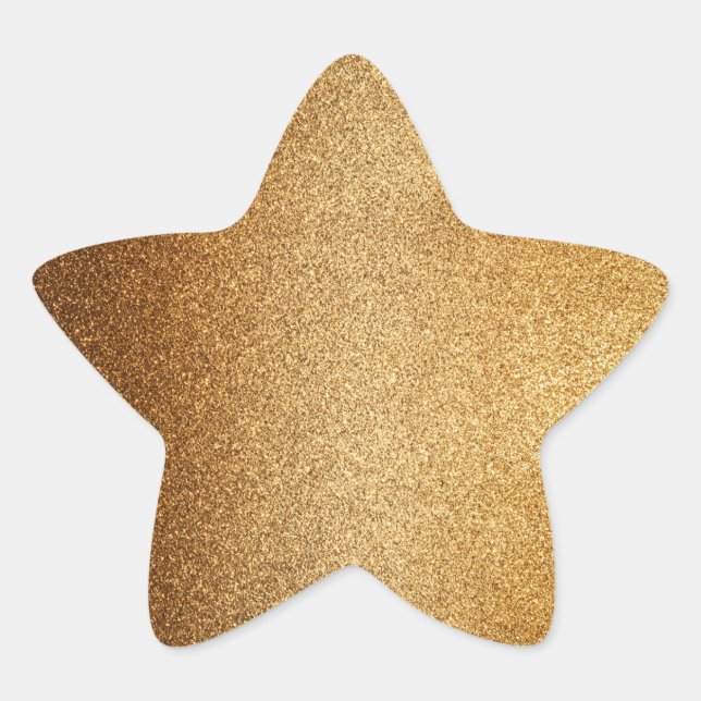 Adesivo Estrela Gold Glitter  (Frente)