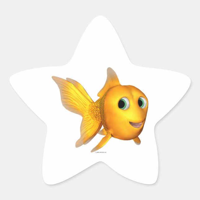 Adesivo Estrela Goldie the Toon Goldfish (Frente)