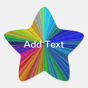 Adesivo Estrela Gradação circular arco-íris