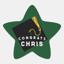 Adesivo Estrela Graduação Verde 2025