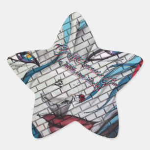 Adesivo Estrela Grafite de Garota Asiática