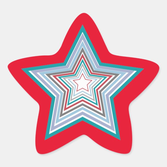 Adesivo Estrela Grande estrela de Natal divertida (Frente)