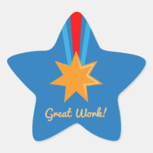 Grande Trabalho Bronze Estrela Vermelha e Azul Prê