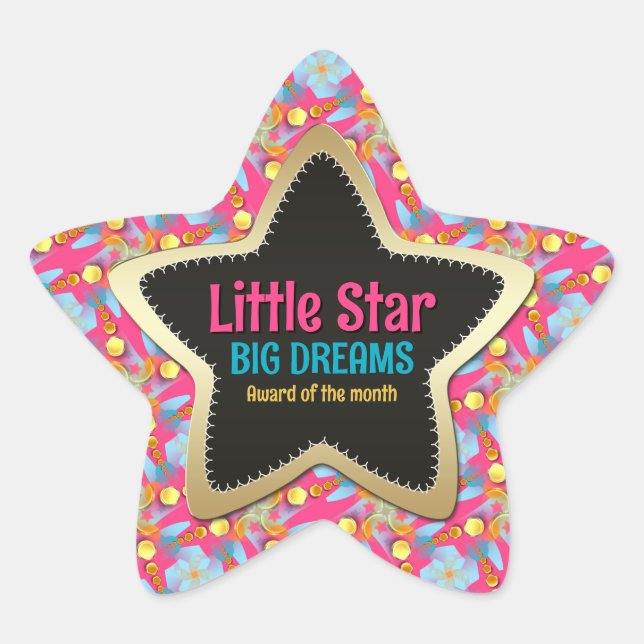 Adesivo Estrela Grandes Sonhos do Month Star Sticker (Frente)