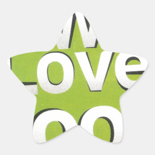 Adesivo Estrela Green Grub Club: Nós Heart Comida