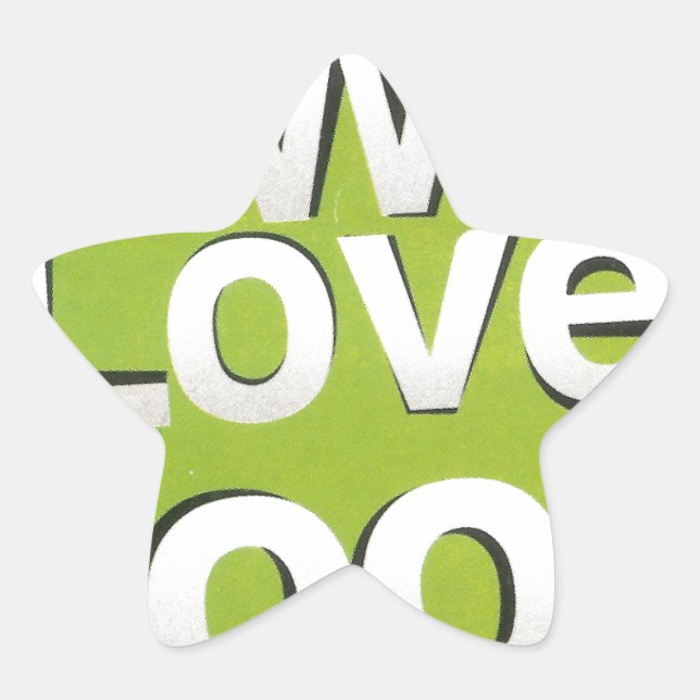 Adesivo Estrela Green Grub Club: Nós Heart Comida (Frente)