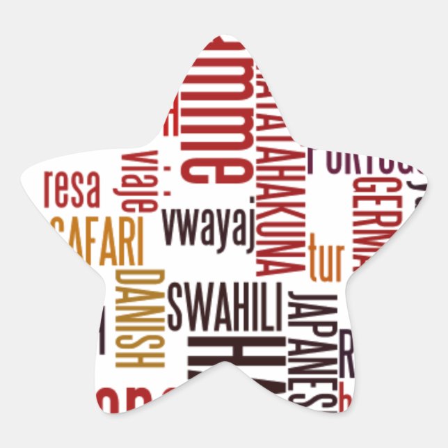 Adesivo Estrela Groove Global: Hakuna Matata em Cada Linguagem (Frente)