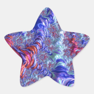 Adesivo Estrela Groovy Fractal