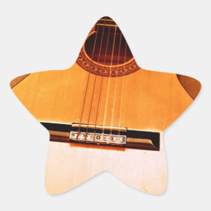 Adesivo Estrela Guitarra alaranjada