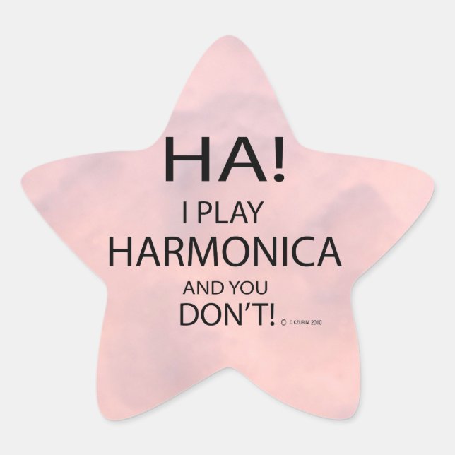 Adesivo Estrela Ha Harmonica Star Sticker (Frente)