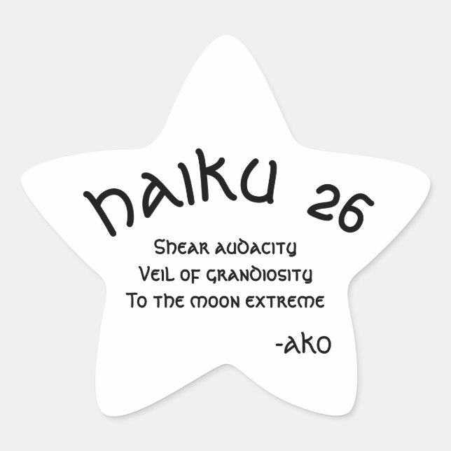 ADESIVO ESTRELA HAIKU 26 (Frente)