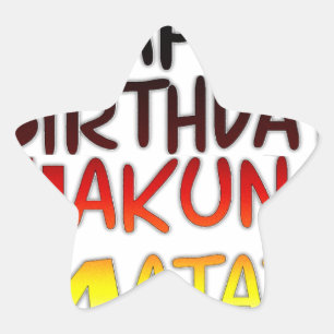Adesivo Estrela Hakuna Matata Art Impressão