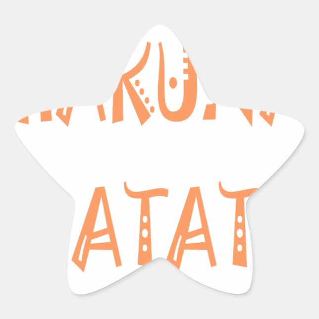 Adesivo Estrela Hakuna Matata - Arte Tribal Africana (Frente)