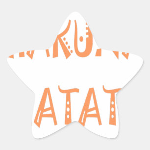 Adesivo Estrela Hakuna Matata - Arte Tribal Africana