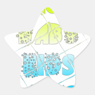 Adesivo Estrela Hakuna Matata Baby Kids Feliz Cores Impressão de A