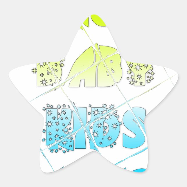 Adesivo Estrela Hakuna Matata Baby Kids Feliz Cores Impressão de A (Frente)