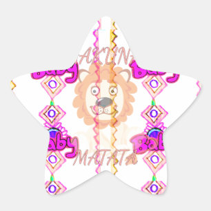 Adesivo Estrela Hakuna Matata: Belo Leão Design Motif