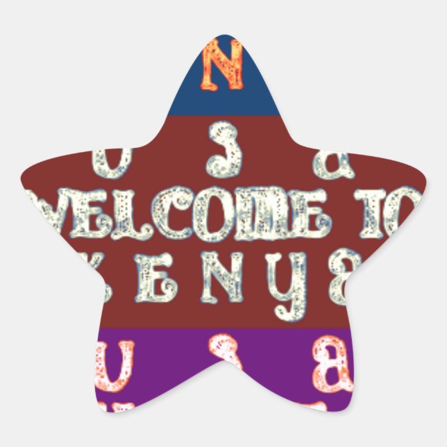 Adesivo Estrela Hakuna Matata Bem-vindo ao Kenya.png (Frente)