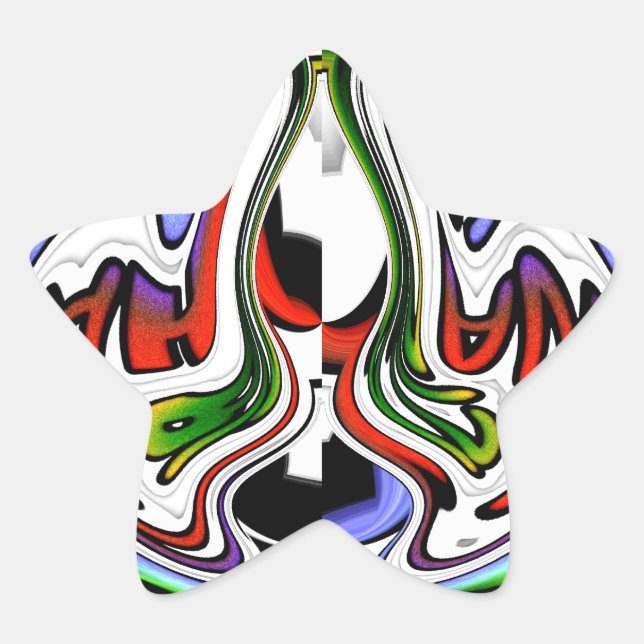 Adesivo Estrela Hakuna Matata com Corredor e Gradações de Abstrato (Frente)