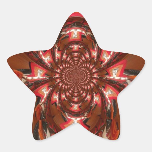 Adesivo Estrela Hakuna Matata Halloween Mask Kaleidoscope Abstrato (Frente)